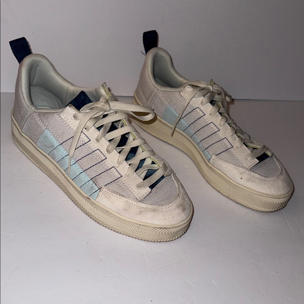 Parley x Adidas GX6980 Parley Nizza Wonder White/Almost Blue Sneakers Mens 8.5